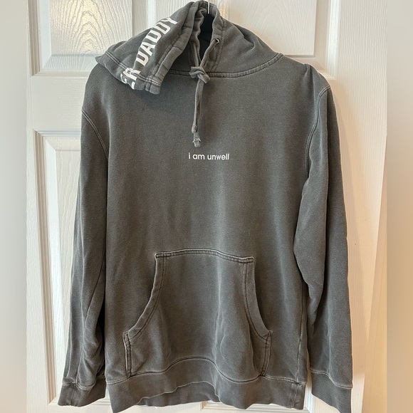 Call Her Daddy I am unwell Alex Cooper Barstool Gray Hoodie Sweatshirt sz Small - Picture 1 of 6